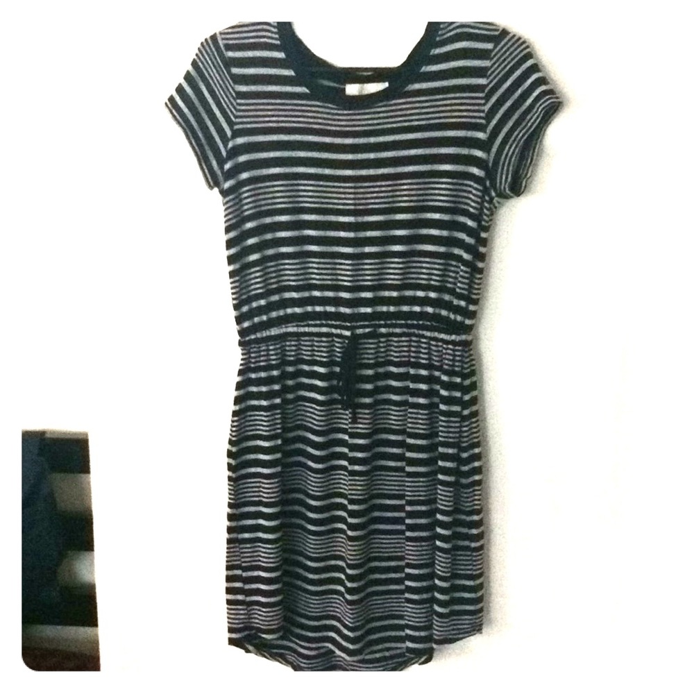 Navy and grey dress